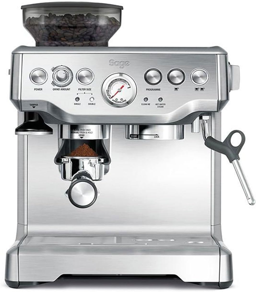 Sage Barista Expres Kaffeemaschine, Automatisches Mahlen, individueller Milchschaum, Milchkännchen mit Temperaturregelung