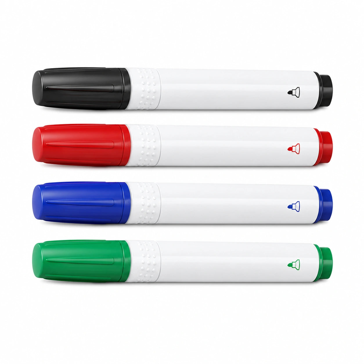 Whiteboard-Marker Set mit 4 Farben: Schwarz, Rot, Blau, Grün