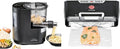 ROMMELSBACHER Elektrische Nudelmaschine PM 220 Tisch, bis zu 800 g & Vakuumierer VAC 485-Absaugleistung 15 Liter/Min, 15 L, Display, Edelstahl