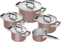 ZWILLING PURE Kochtopfset Backofen, 5-tlg, Stay-Kühlen-Griffe, Keramik-Außenbeschichtung, Spülmaschinengeeignet, Rosé