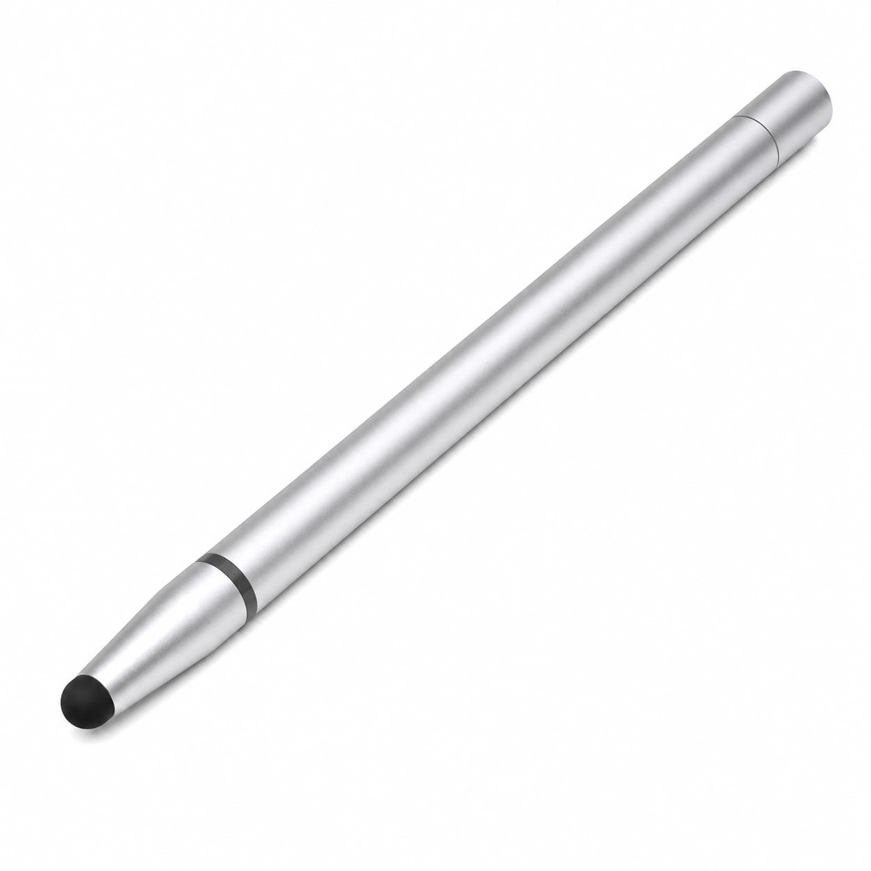 Silberner Touchscreen-Stift mit Gummispitze