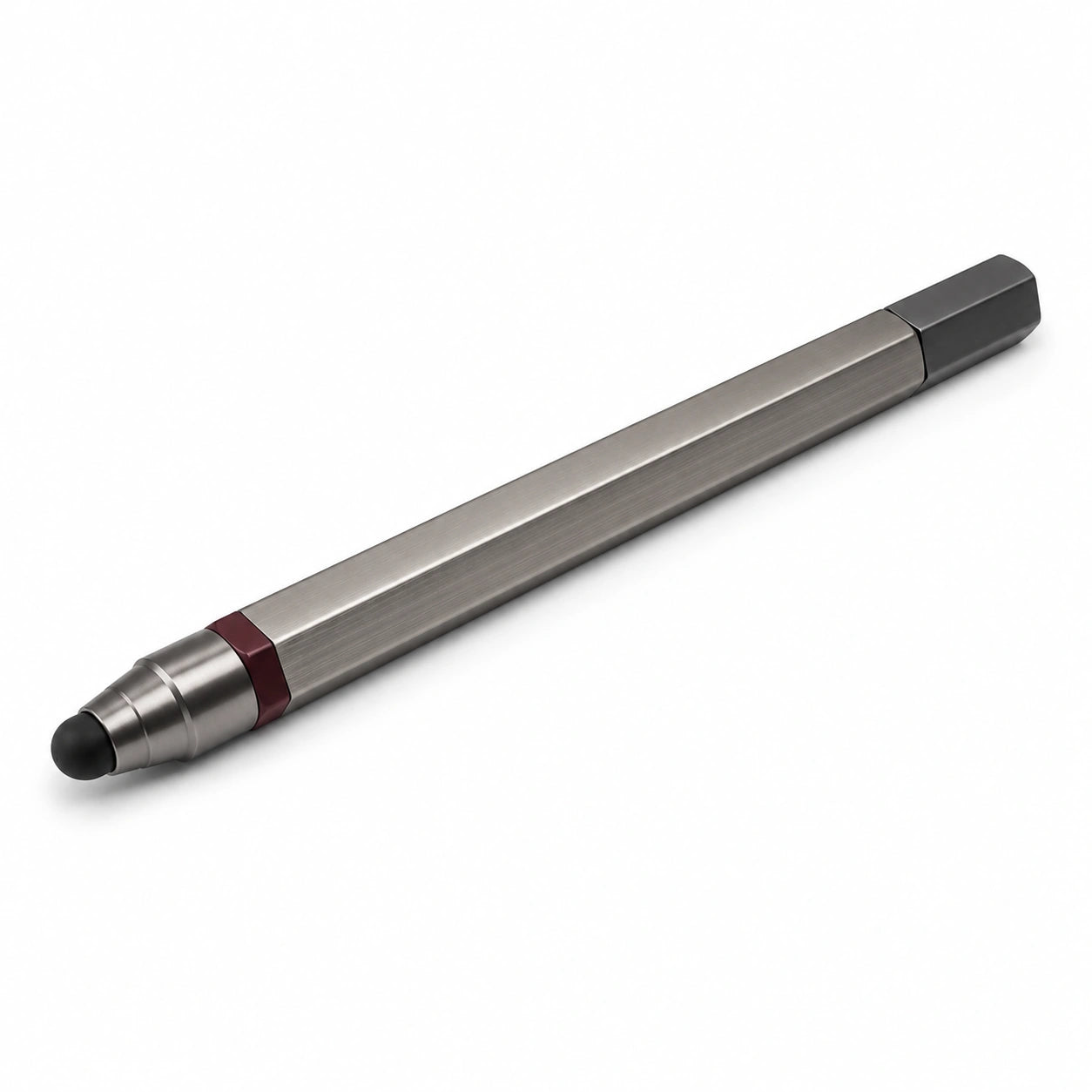 Stylus Eingabestift Grau mit Weicher Gummispitze