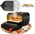 delicret the delicate secrets of the world Pizzaofen 12' Tisch, bis zu 450°C, 1700 Watt, Schwarz