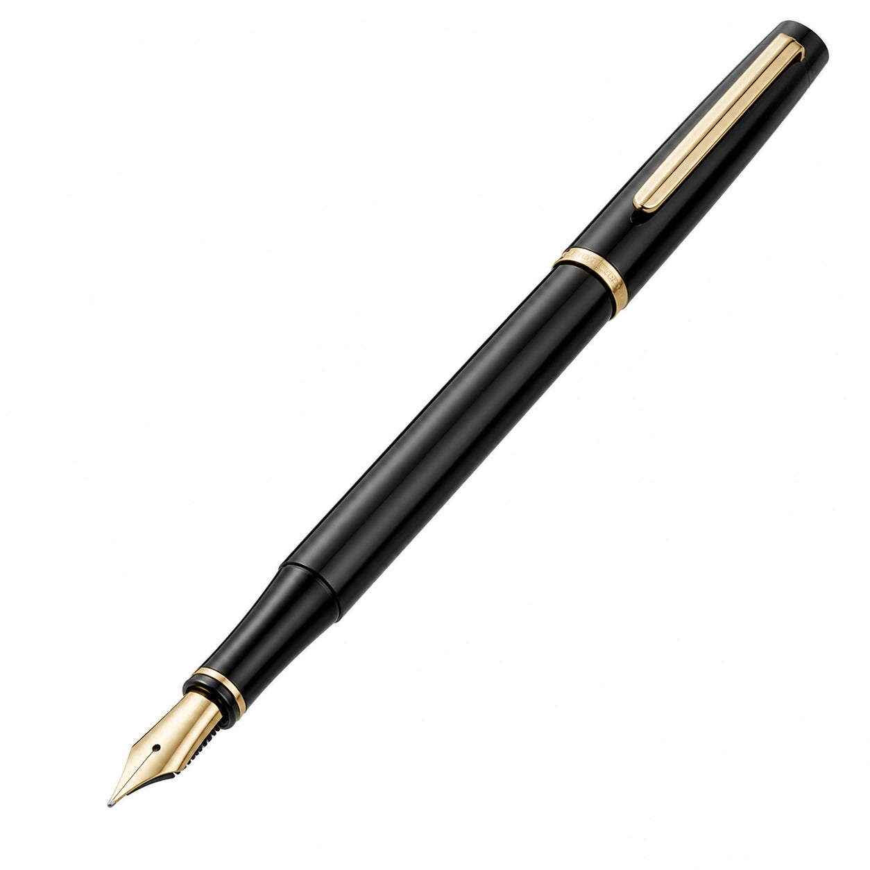 Eleganter Füllfederhalter Schwarz mit Goldakzenten