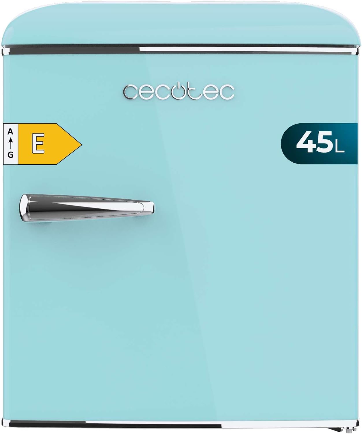Cecotec Mini-Kühlschrank, Retro-Tischkühlschrank 45 l Bolero CoolMarket TT Origin 45 Blue. 55 cm hoch und 44,7 cm breit, Blau