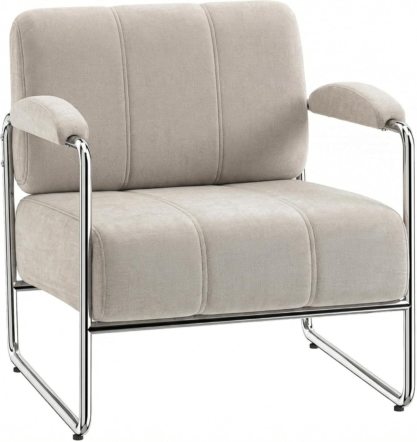 HOMCOM Sessel Loungesessel mit Armlehnen, Polstersessel mit Schneidersitz und Dicker Polsterung Relaxsessel mit Chenille-Optik