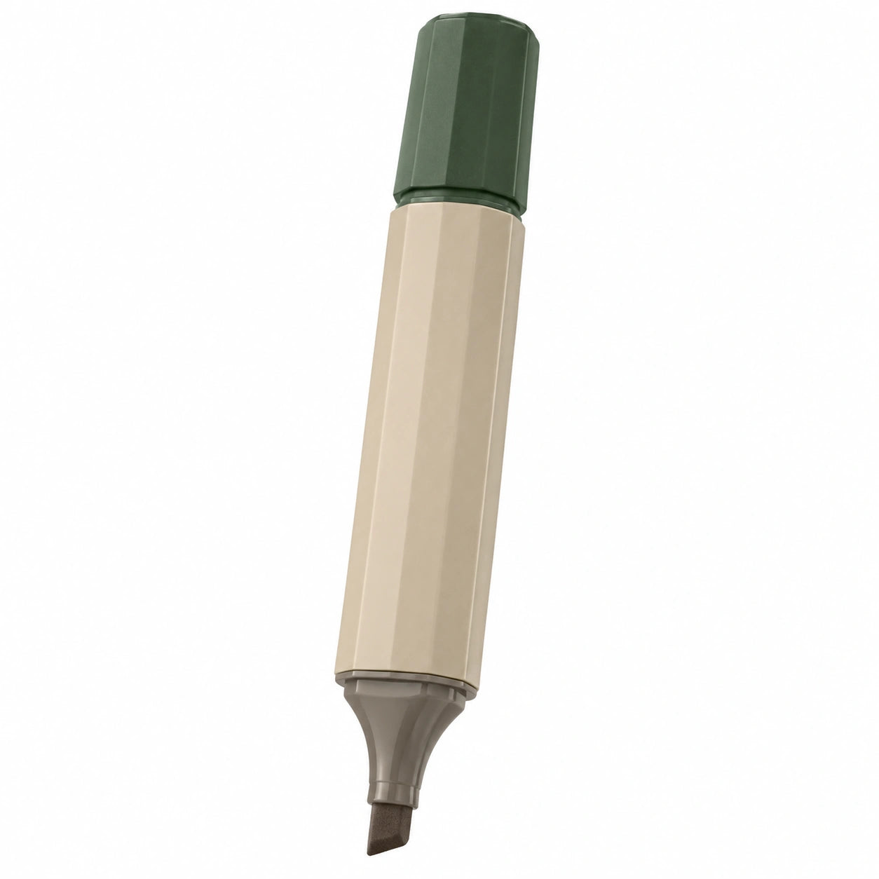 Marker mit breiter Keilspitze Beige/Grün