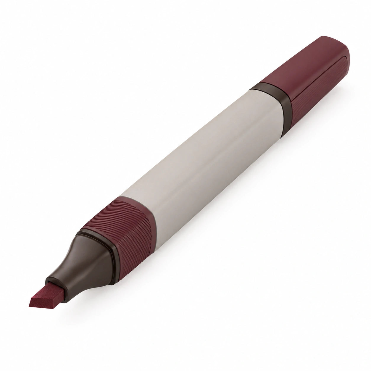 Bordeauxfarbener Textmarker mit Keilspitze