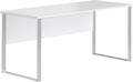 Möbelando Schreibtisch Amanda in Weiß, 170 × 77 × 73 cm, Moderner Bürotisch Computertisch, Schreibtisch mit Sichtschutz für Ihr Home-Office, B/H/T
