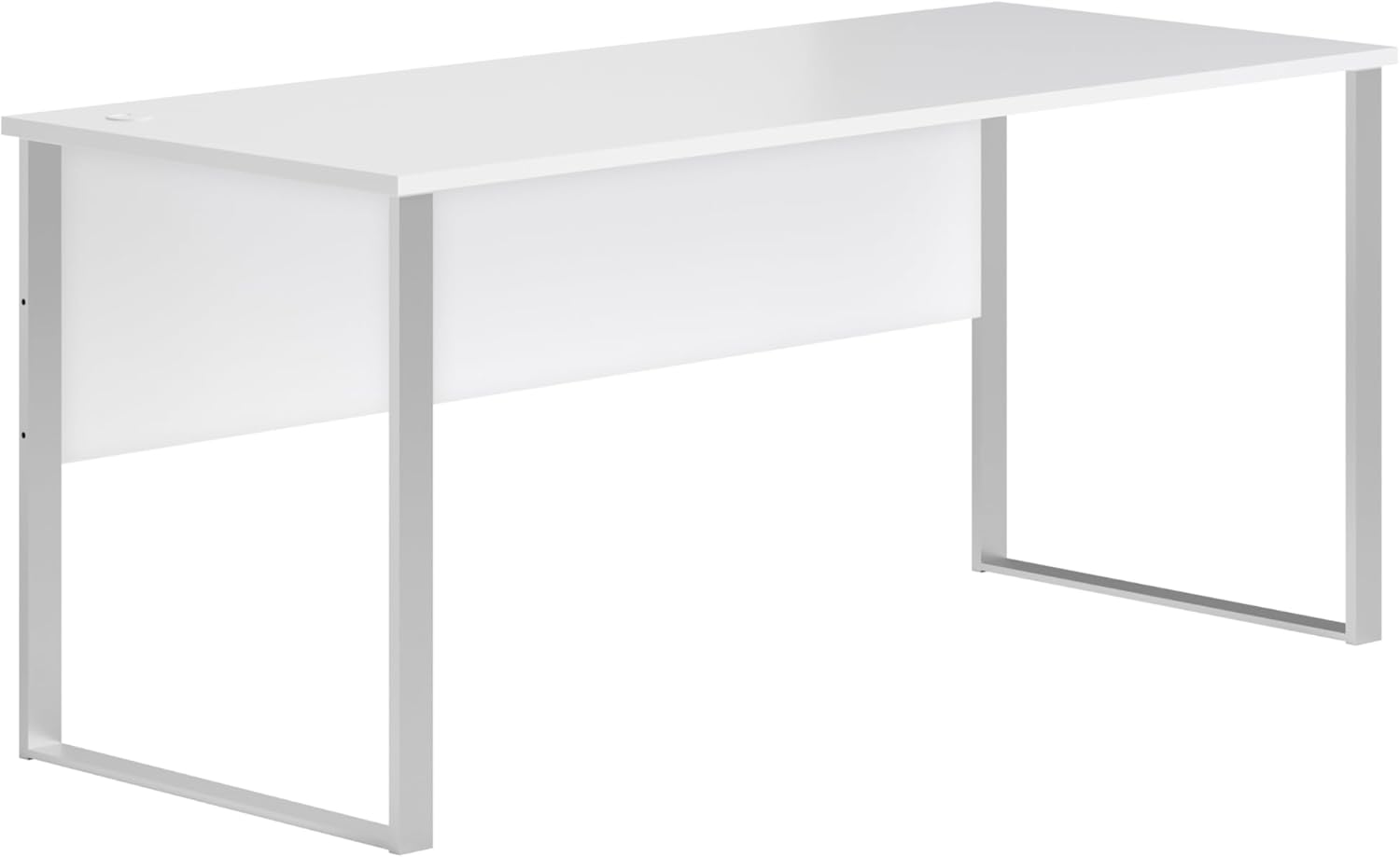 Möbelando Schreibtisch Amanda in Weiß, 170 × 77 × 73 cm, Moderner Bürotisch Computertisch, Schreibtisch mit Sichtschutz für Ihr Home-Office, B/H/T