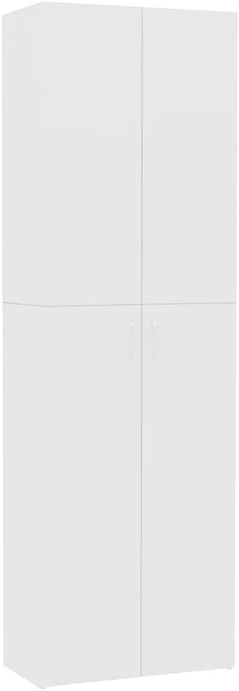 VidaXL Büroschrank Aktenschrank Mehrzweckschrank Schrank Aufbewahrungsschrank Beistellschrank Holzschrank Büro Weiß 60 × 32 × 190 cm Holzwerkstoff