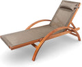Ampel 24 Liege stuhl Karibik , 199 × 75 cm, Gartenmöbel aus vorbehandeltem Holz, klappbar, verstellbare Rückenlehne, Sonnenliege mit Armlehnen