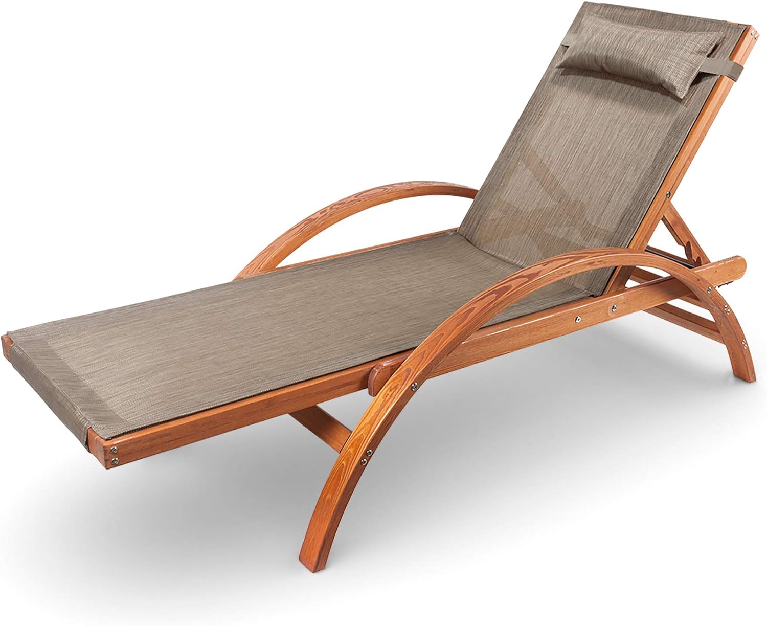Ampel 24 Liege stuhl Karibik , 199 × 75 cm, Gartenmöbel aus vorbehandeltem Holz, klappbar, verstellbare Rückenlehne, Sonnenliege mit Armlehnen
