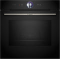 Bosch HMG7361B1, 60 × 60 cm, Schwarz, Serie 8 smarter Einbau-Backofen mit Mikrowellenfunktion, Made in Germany, Air Fry, Digitaler Bedienring
