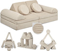 Linodino Spielsofa Cord Fantasiewelt, Kindersofa-Bausteine, Stapelsteine für Kinder, Kindercouch, Sofa-Kuschelecke, Schaumstoff-Softbausteine