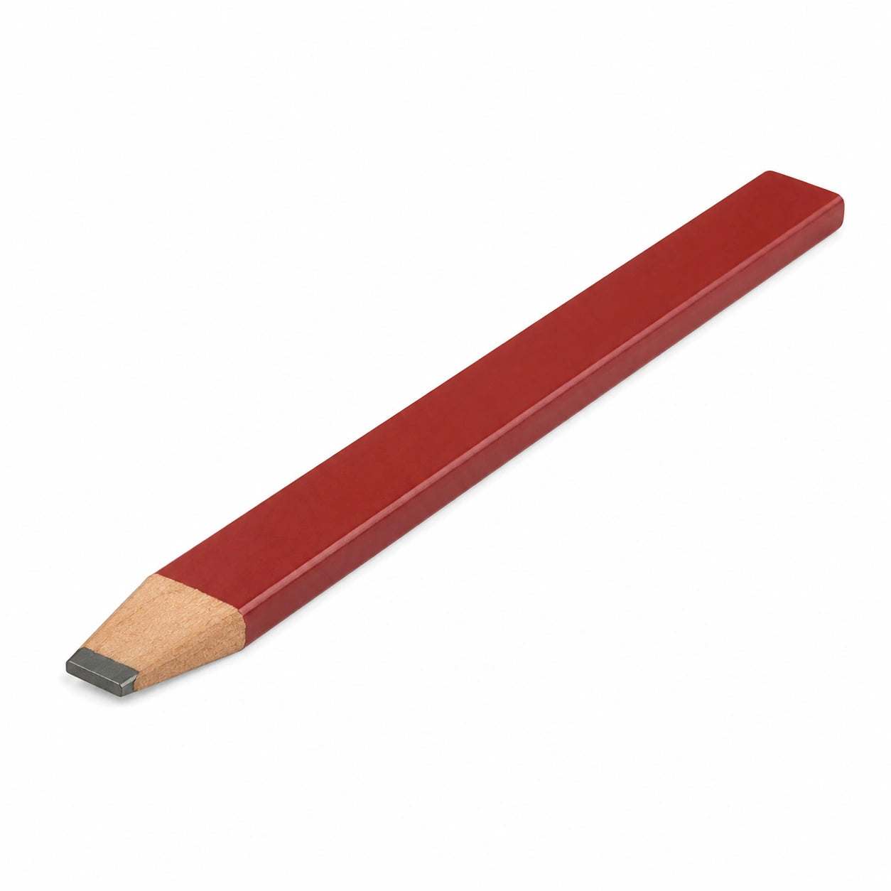 Zimmermannsbleistift mit Flachspitze - Rot