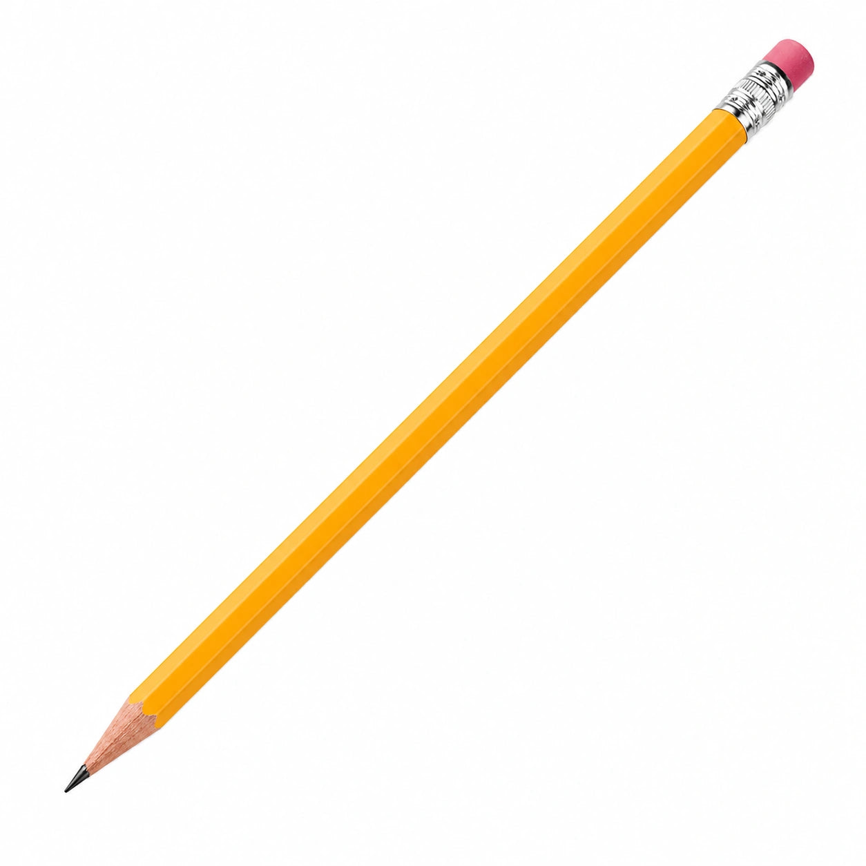 Gelber Bleistift mit Radiergummi, HB, 1 Stück