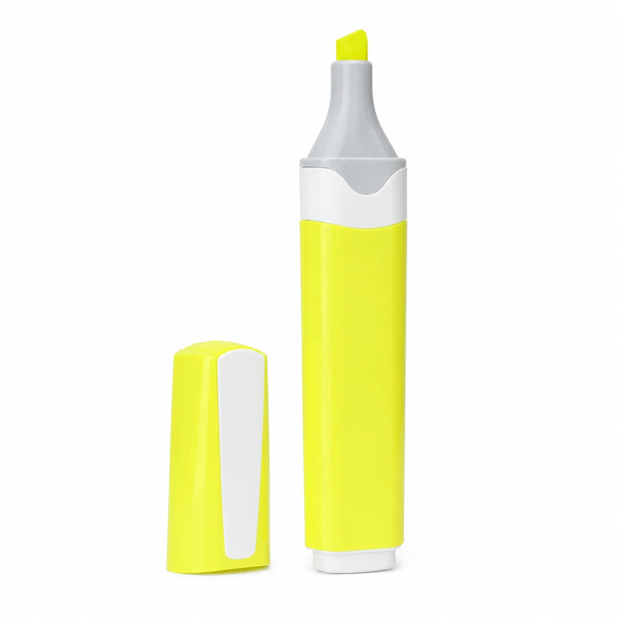 Gelber Textmarker mit Keilspitze, 5 mm Linienbreite