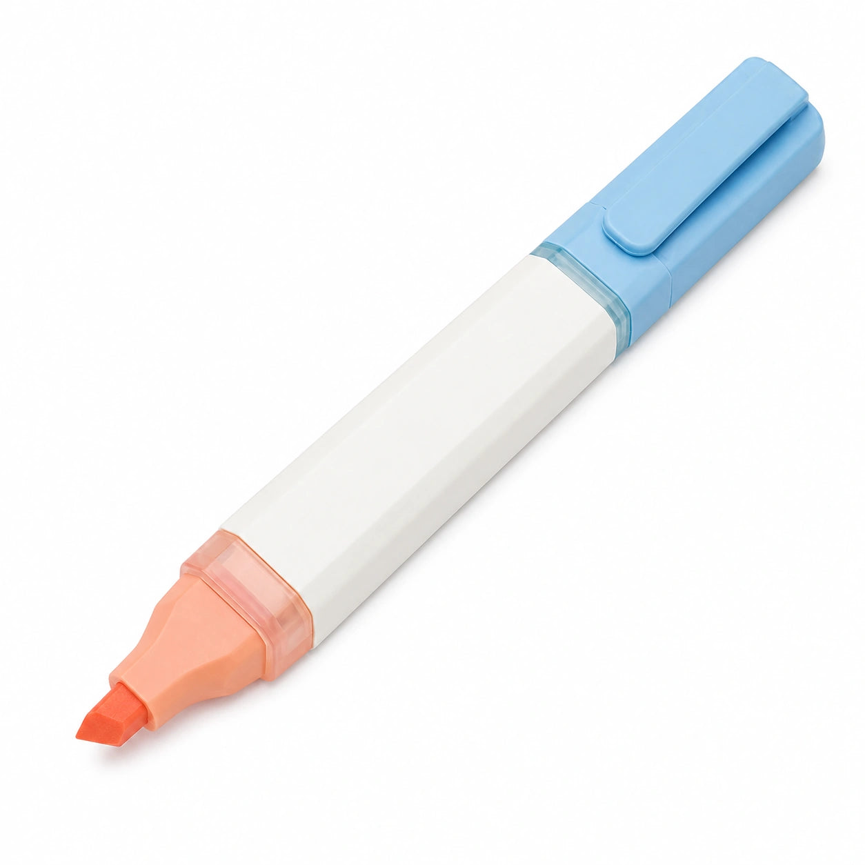 Pastell Textmarker Orange mit Blauer Kappe