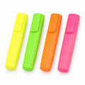 Textmarker Set - Neonfarben: Gelb, Grün, Orange, Pink