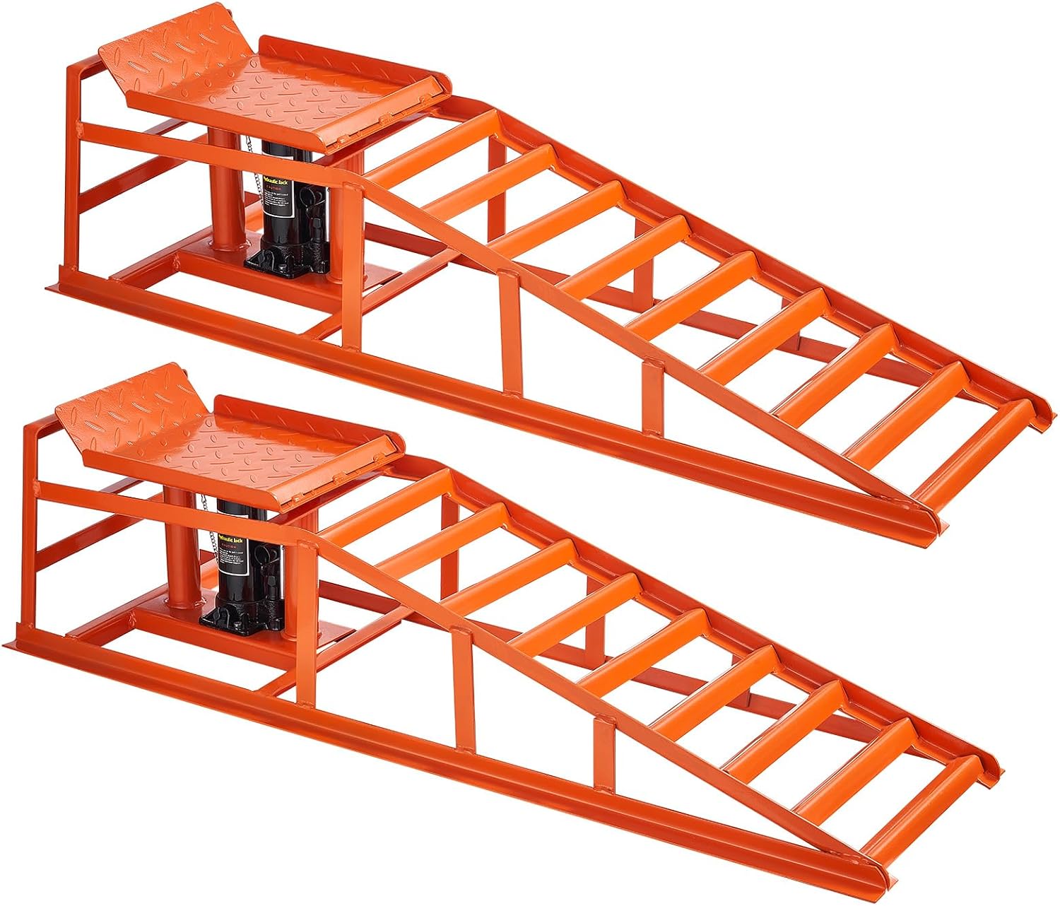 VEVOR hydraulische Autorampen Auffahrrampen 2 STK. 27-36 cm Hubhöhe, 1 t, Pro Rampe, Belastbar Auffahrhilfe
