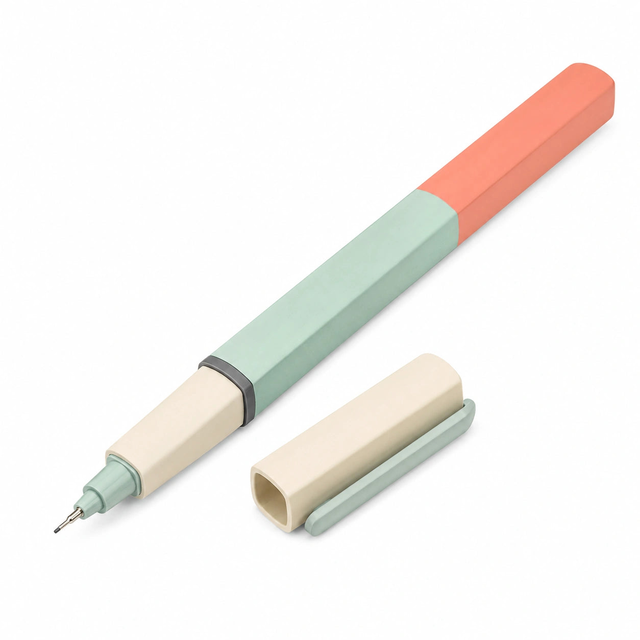 Feinliner Stift 0.5mm Mintgrün/Beige/Aprikose