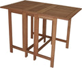 gartenmoebel-einkauf Esstisch Doppel Klappentisch Balkon Tisch 107 , 74 cm, Eukalyptus geölt, Zertifiziert, braun