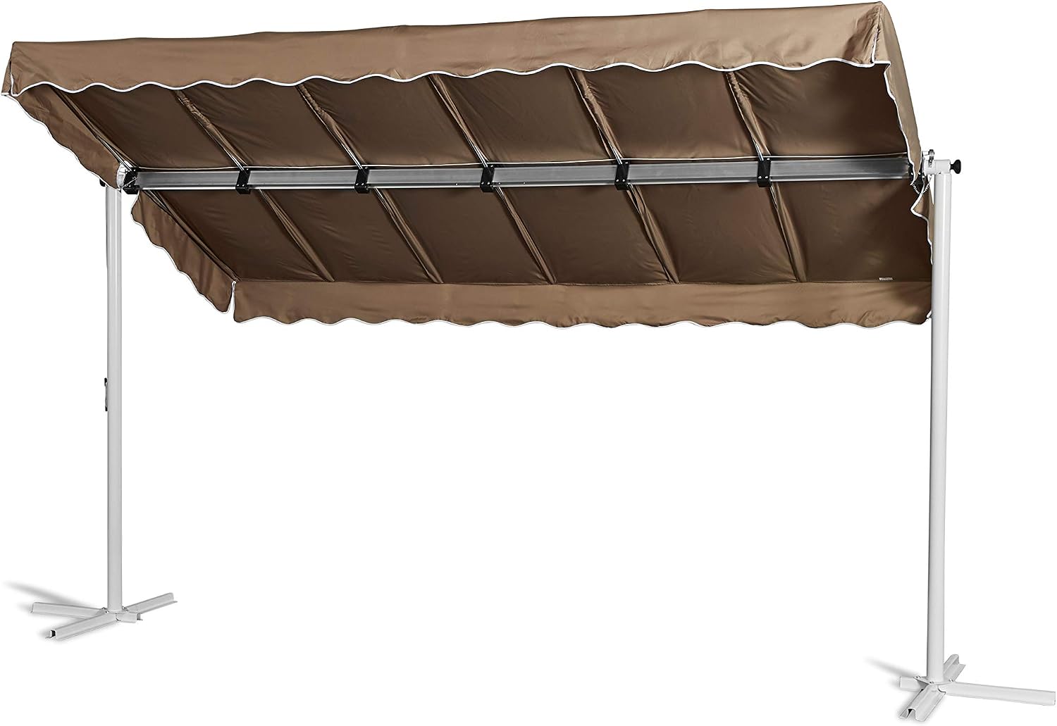 GRASEKAMP Qualität seit 1972 Stand Markise 3,75 × 2,25 m Terrassenüberdachung Dubai Taupe