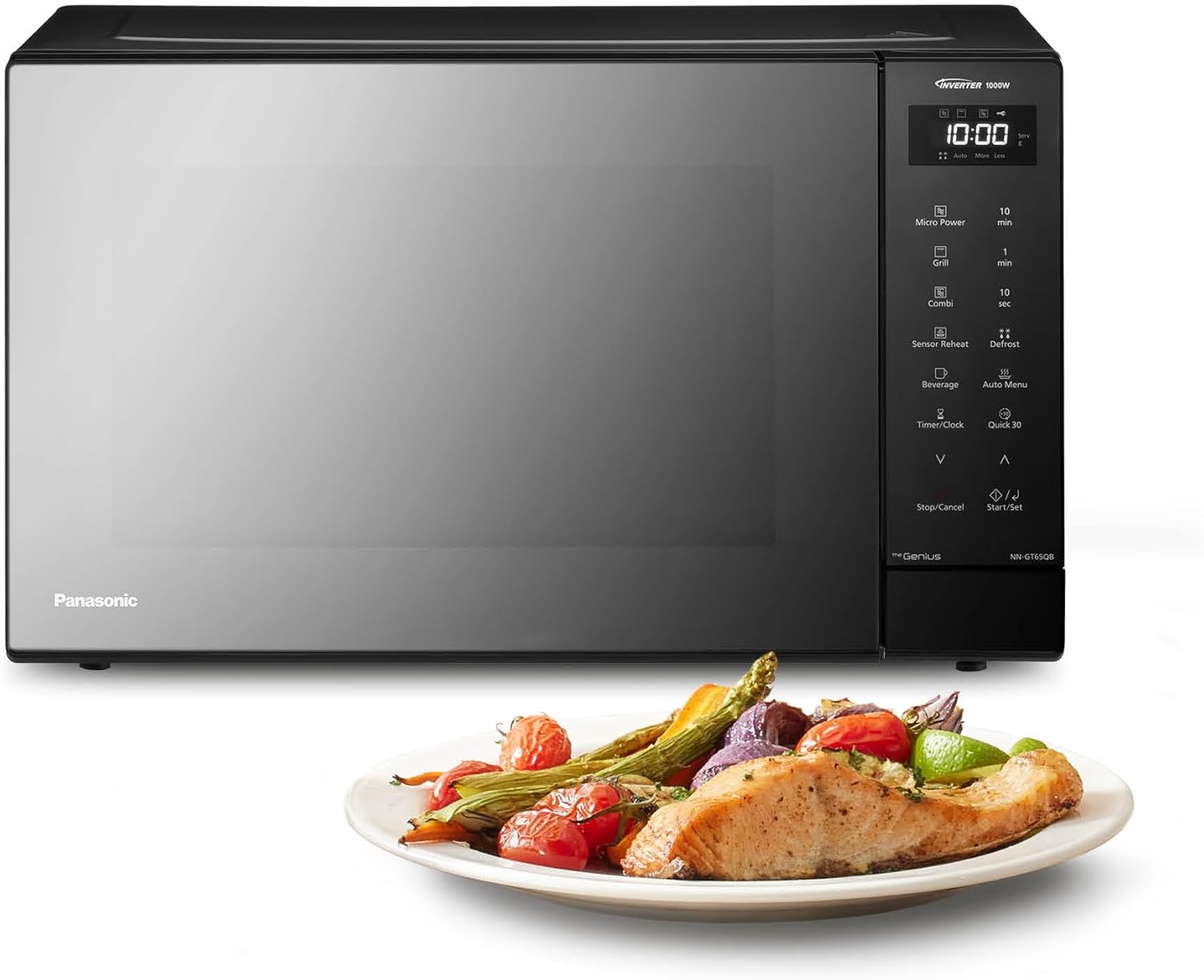 Panasonic NN-GT65QBEPG 31 l Kombi-Mikrowelle mit Grillfunktion, 1000 W, Schwarz, 23 Automatische Programme, Kombi-Kochen, 7 Leistungsstufen