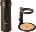 OutIn Fino tragbare elektrische Kaffeemühle Espressomaschinen-, Abschaltautomatik, Schwarz/Braun, Aluminium