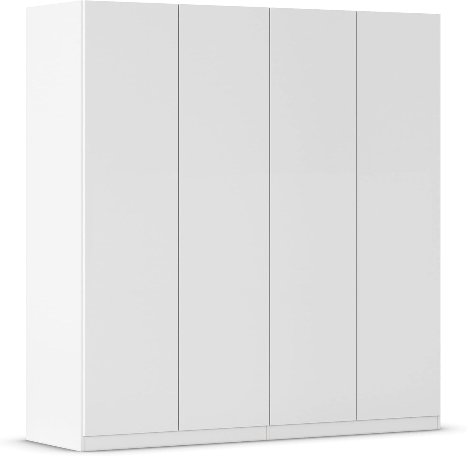Rauch Möbel LUNIK, Breite 181 cm, Farbe Weiß, Kleiderschrank, Schrank mit patentiertem Schnellmontagesystem, 4-türig, Push-to-open-Funktion, Flur