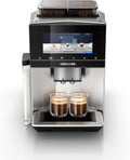 Siemens Kaffeevollautomat EQ900, TQ907D03, Großes farbiges TFT-Display, 2 Bohnenbehälter, 36 Heiß- und Kaltgetränke, Cold Brew, Super leise, Edelstahl