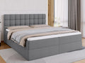 BROMARKT Boxspringbett mit Bettkasten Polsterbett mit Bonell-Matratze und Topper Bett für Schlafzimmer gepolstertes Kopfteil Dakota bonellfedern 180 ×