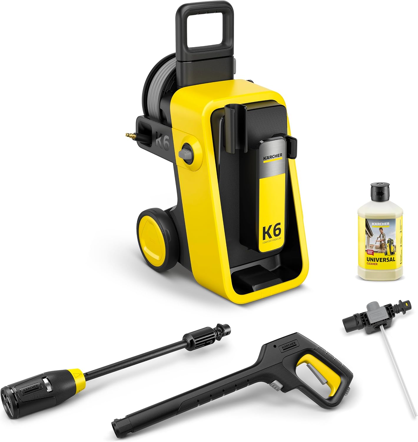 Kärcher Hochdruckreiniger K 6 Comfort Premium, Fördermenge: 510 l/h, Gewicht: 18,2 kg, Druck: 160 bar, Fläche: 50 m2/h, Schlauchtrommel