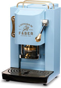 FABER COFFEE MACHINES Deluxe Kaffeemaschine, 44 mm, Aluminium, Stahl, Metall, Blau/Gold