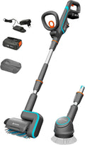 Gardena Akku-Multi-Reiniger AquaBrush Universal 04/18 V P4A Ready-To-Use Set: Außenreinigung, Universelle Flächenreinigung, Bürstenprofil, Kabellos