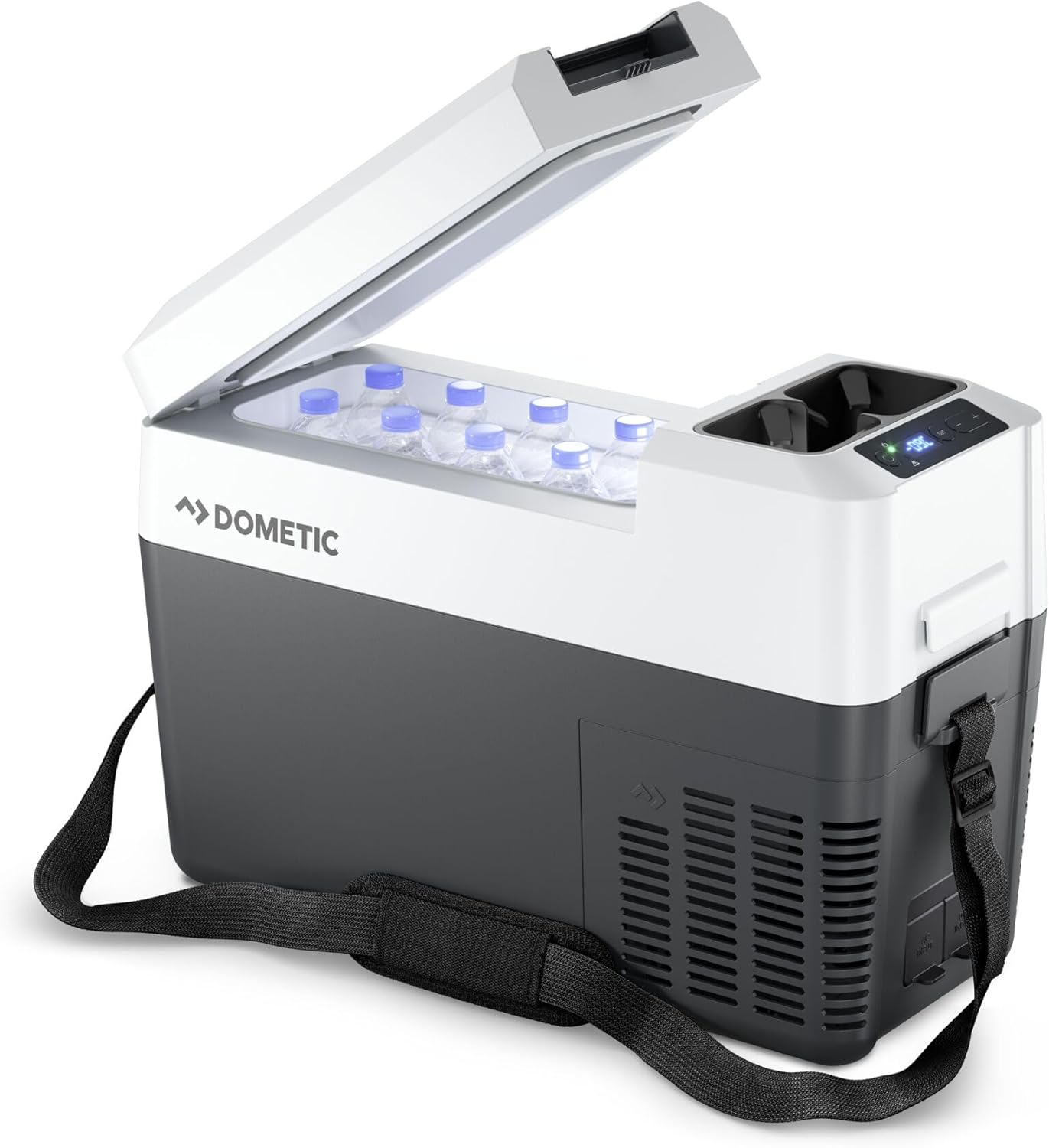 DOMETIC CFF 12 Kompressor-Kühlbox, 12/230 V für Auto, Grau, Elektrisch, Leicht, 13 Liter, Lkw, Boot, Wohnmobil und Steckdose