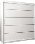 MEBLE KRYSPOL Schwebetürenschrank Verona 1 180 cm Kleiderschrank mit Kleiderstange und Einlegeboden Schlafzimmer- Wohnzimmerschrank Schiebetüren