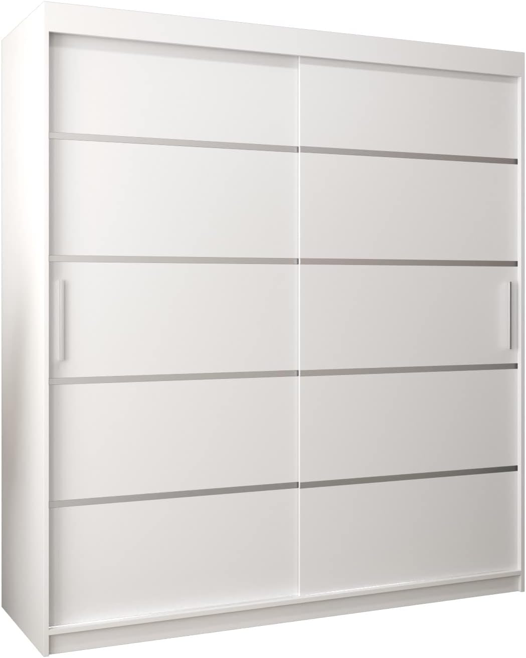 MEBLE KRYSPOL Schwebetürenschrank Verona 1 180 cm Kleiderschrank mit Kleiderstange und Einlegeboden Schlafzimmer- Wohnzimmerschrank Schiebetüren