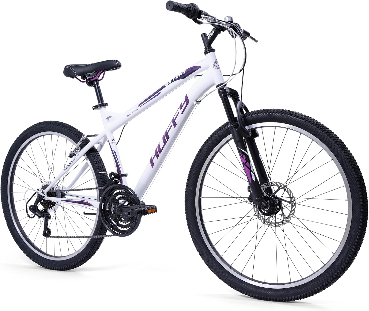 Huffy Extent Mountainbike, 18-Gang, Weiß/Schwarz/Lila