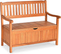 GIANTEX Gartenbank Holz mit Stauraum, 2-Sitzer Sitzbank Massivholz bis 360 kg belastbar, 107 × 59 × 90 cm, Truhenbank mit Aufbewahrungsbox