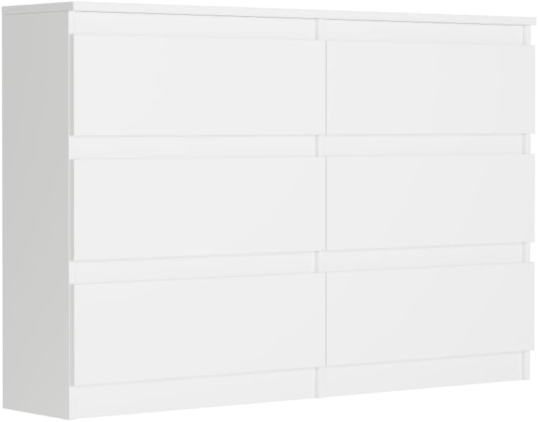 Framire Kommode Schmale , Modern R120, 30 cm, Stauraum, Weiß