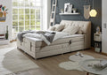 Stella Trading Boxspringbett CARPINO , 180 × 110 × 234 cm (B/H/T), Creme, verstellbar