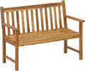 Dehner Gartenbank Mykonos, Ca. 120 × 89 × 61 cm, 2-Sitzer, Aus FSC, Zertifiziertem Akazienholz, Braun