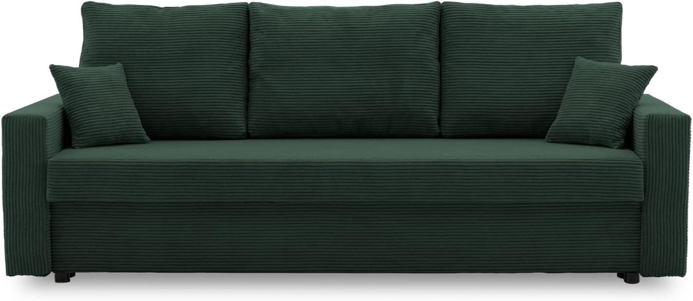 Generic Sofa Couch Aikido 223 90 , Stoff POSO (POSO 014), schlaffunktion, Farben zur Auswahl, modernen Couch, Moderner Cordstoff, Bettkasten