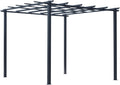 Outsunny Rosenpavillon Pflanzbogen Rosenbogen Rankhilfe Garten Pavillon wetterfest Metall Schwarz 2,97 × 2,95 × 2,3 m