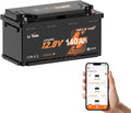 LiTime LiFePO4 12 V 140 AH H190 Bluetooth Lithium Batterie, 1792 Wh Energie Lithium Akku, Upgrade 150A BMS Batterien für Wohnmobil DIN H8 L5 Größe