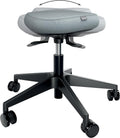 Leitz Ergo Active Höhenverstellbarer Sitzhocker, 47–60 cm, Schwarz, Mit Rollen, Bürohocker mit Sitzpolster, Ergonomischer Drehhocker für Zuhause, Büro