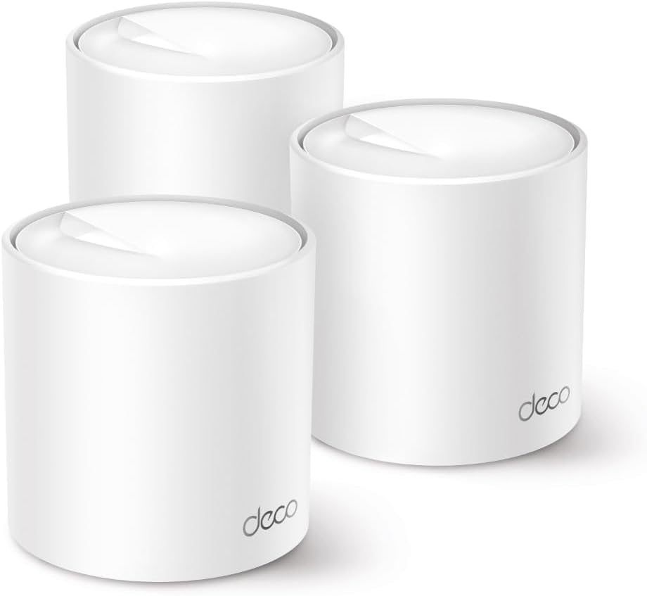 TP-Link Deco X50 Mesh WLAN Set, Wi-Fi 6 AX3000 Dual Band Router & Repeater, WPA3, 3 Pack, 3X Gigabit Ports für Jede Einheit, Umfassender Jugendschutz
