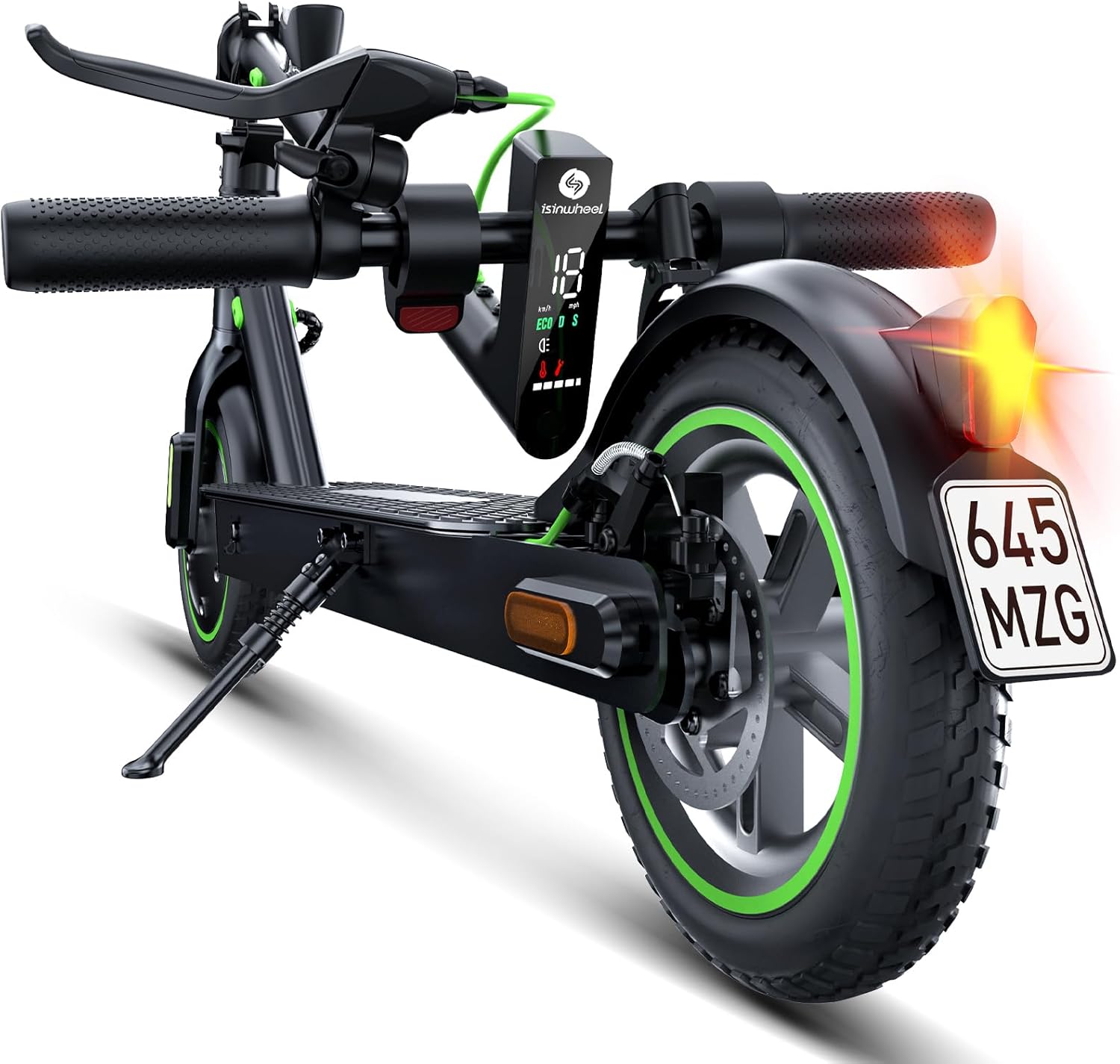 isinwheel E-Scooter mit Straßenzulassung Tisch, 8, 5 Zoll Elektroroller Max 30KM Reichweite, E Roller bis 120 kg Tragkraft, App, Display, Anzeige